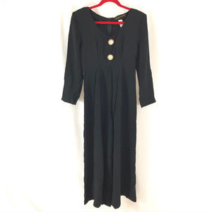 Driven Women Vintage 80s Jumpsuit Wide Leg Pleated